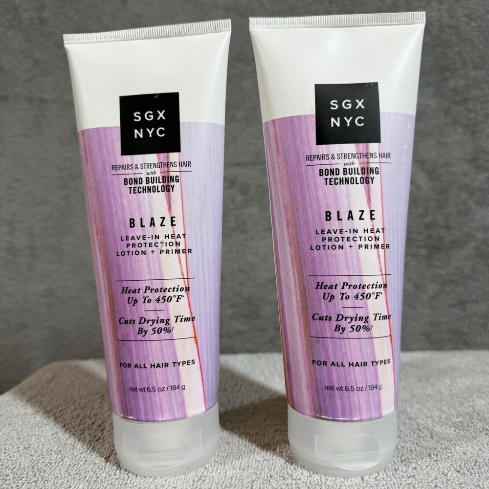 SGX NYC Blaze Leave in Heat Protection Lotion 6.5 oz Set Of Two